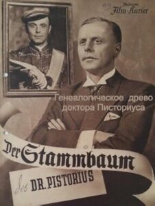 Генеалогическое  древо доктора Писториуса (запрещен союзниками — преимущественно еврейским ICD)